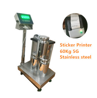 WF3040-6005 60Kg/5g Electronic STAINLESS STEEL Weight platform scale 30*40CM Bench Scale with indicator 220VAC